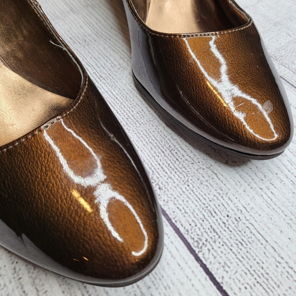 Etienne Aigner Haven Copper Brown High Heels Size 7.5 - Picture 8 of 9